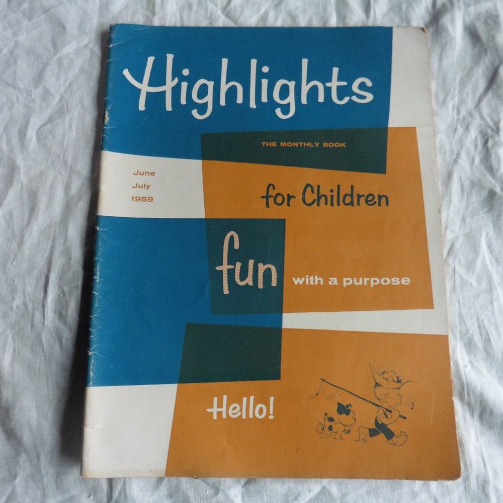 Vintage 1959 Highlights Monthly Magazine/Book For Children